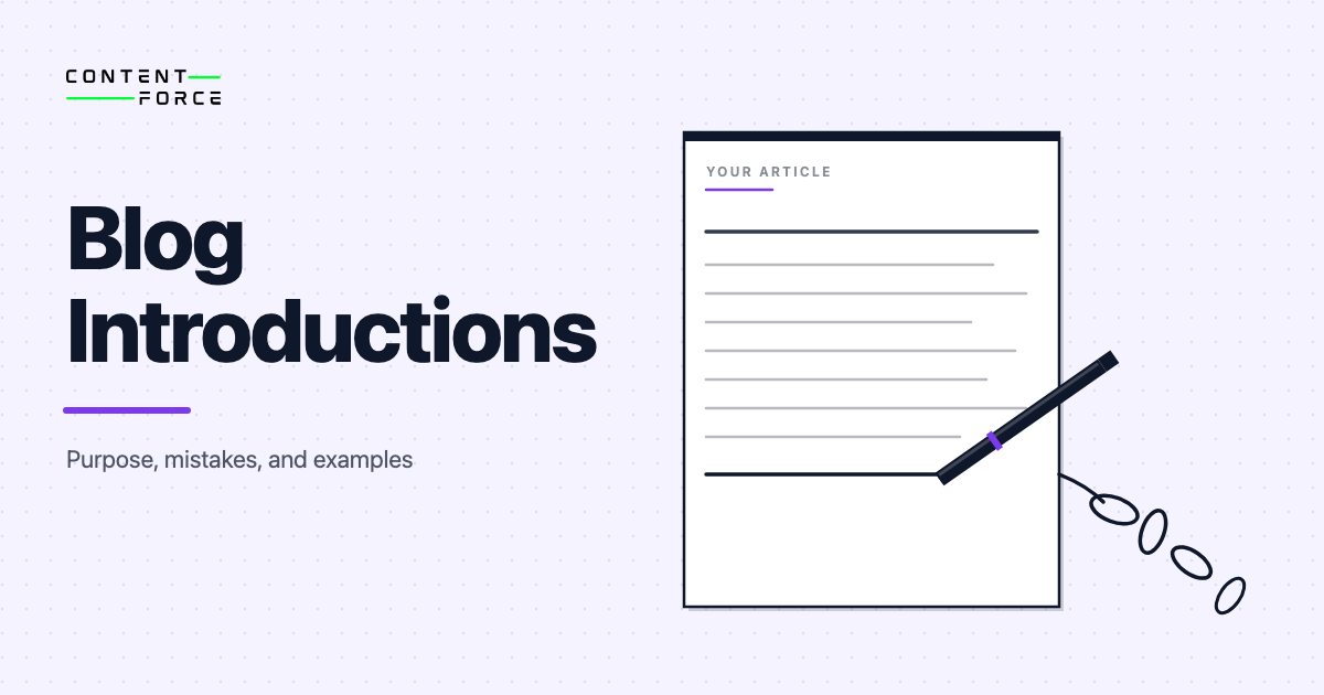Contentforce featured image: Blog Introductions