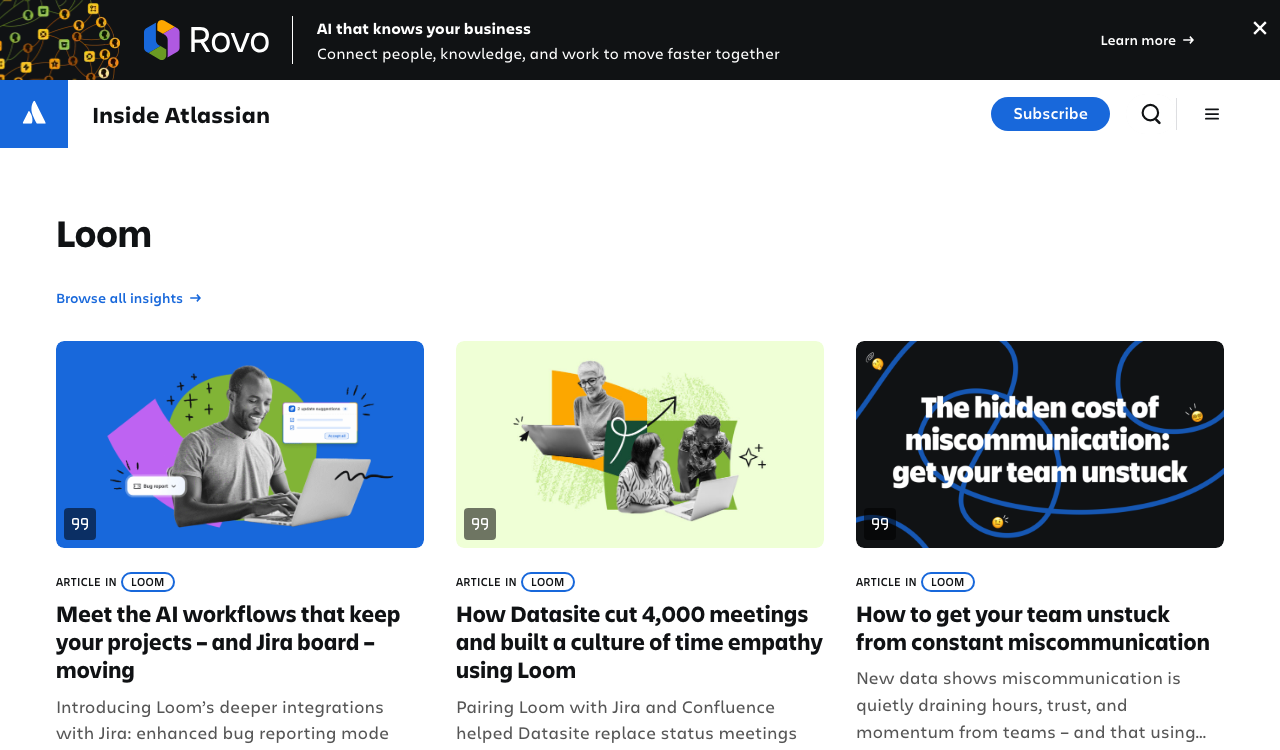 Loom blog showing customer success story headlines with specific protagonists, problems, and measurable outcomes