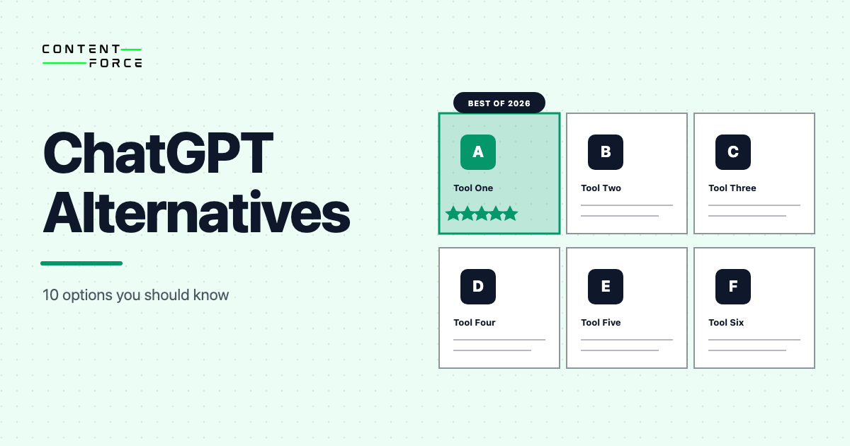 Contentforce featured image: ChatGPT Alternatives
