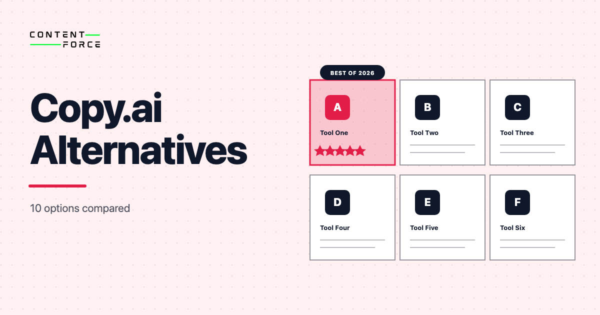 Contentforce featured image: Copy.ai Alternatives