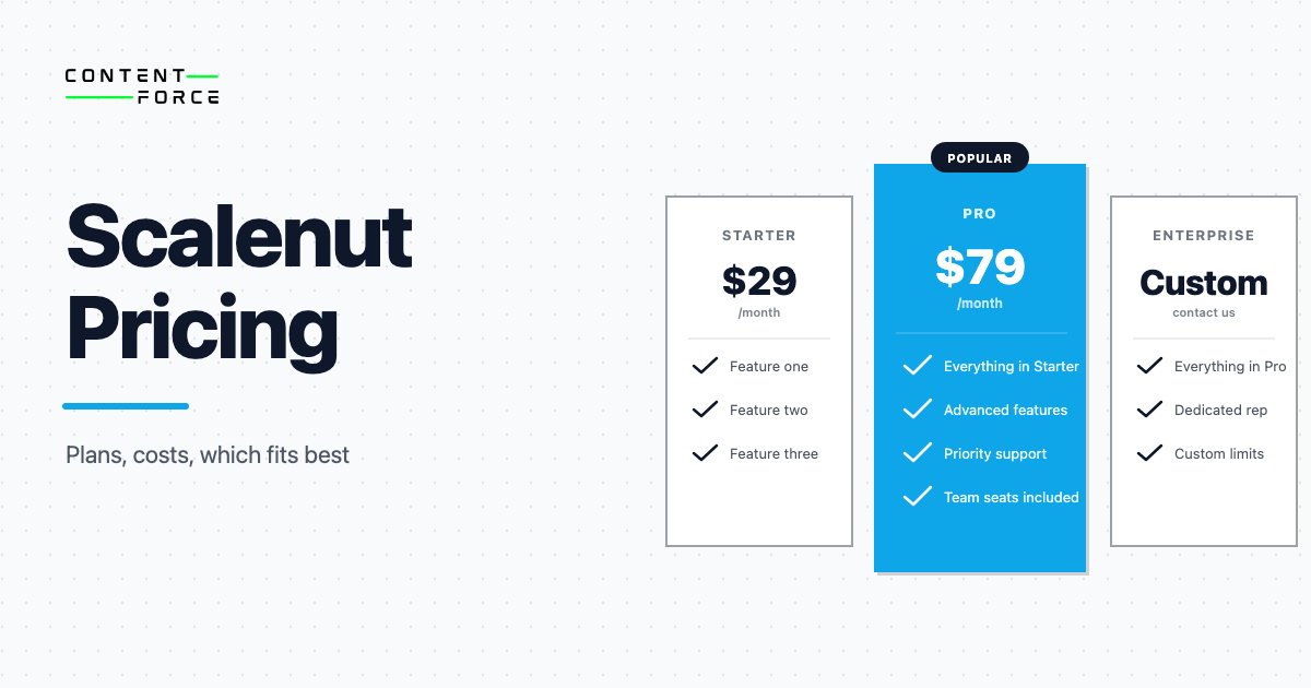 Contentforce featured image: Scalenut Pricing