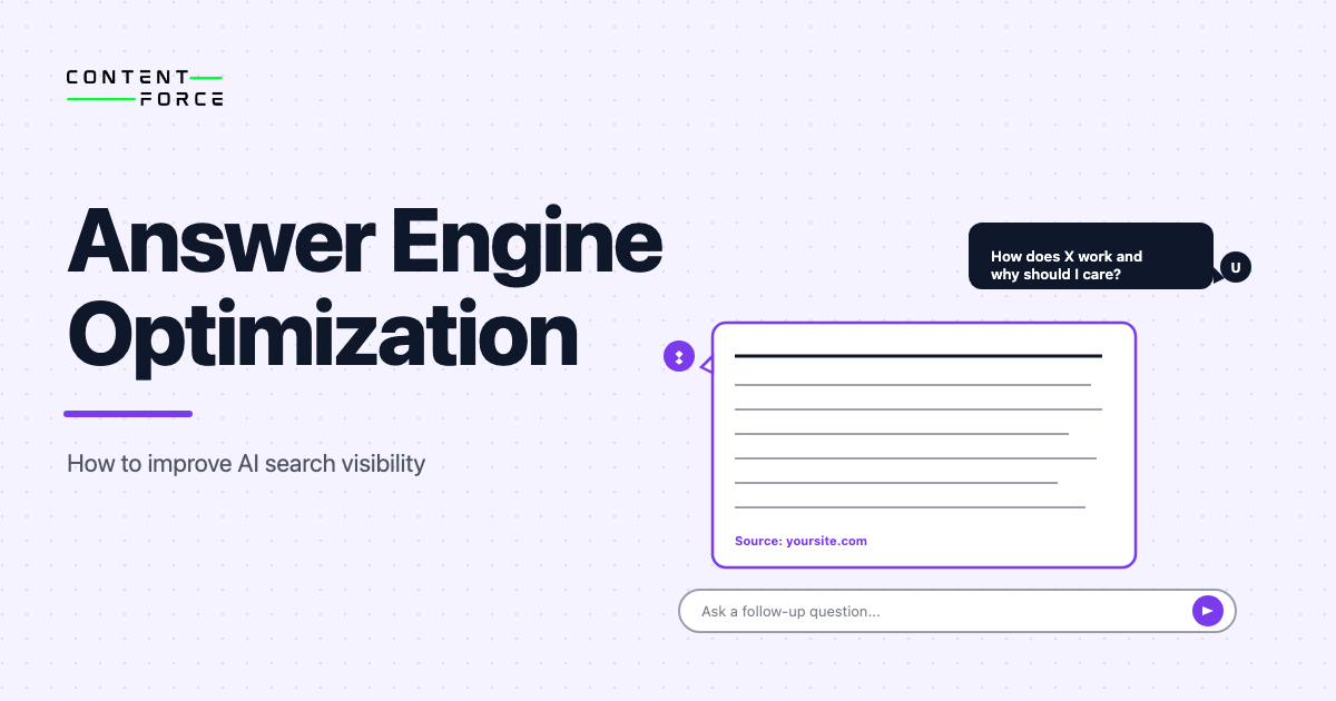 Contentforce featured image: Answer Engine Optimization