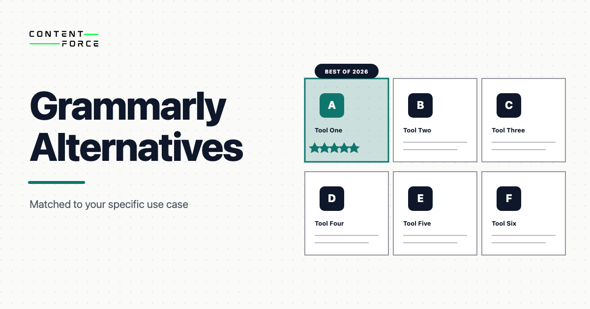 Contentforce featured image: Grammarly Alternatives