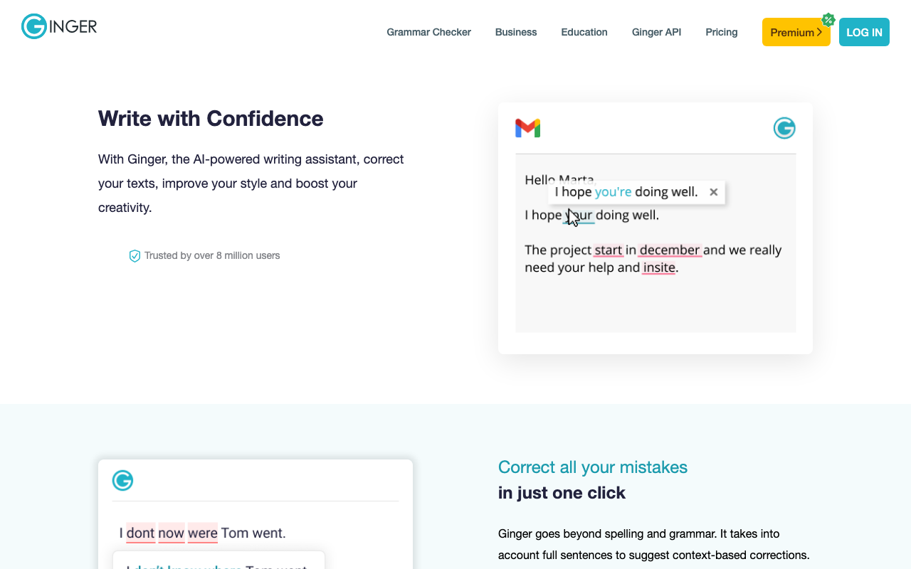 Ginger grammar checker for non-native English writers
