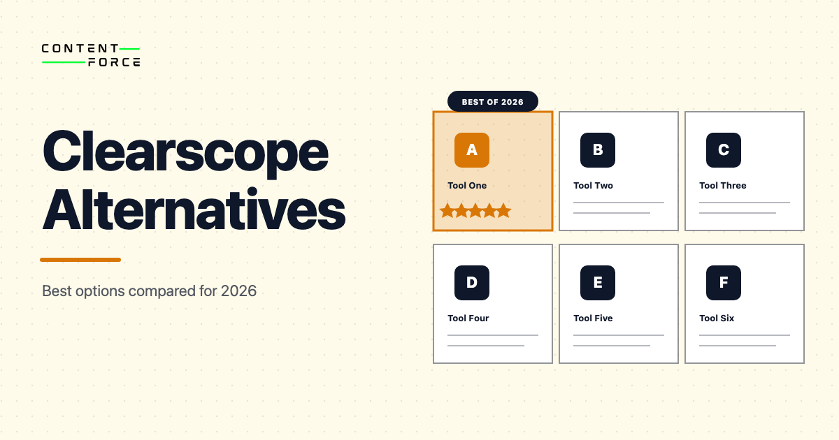 Contentforce featured image: Clearscope Alternatives
