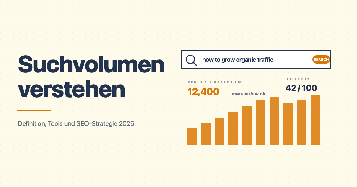 Suchvolumen verstehen - Definition, Tools und SEO-Strategie