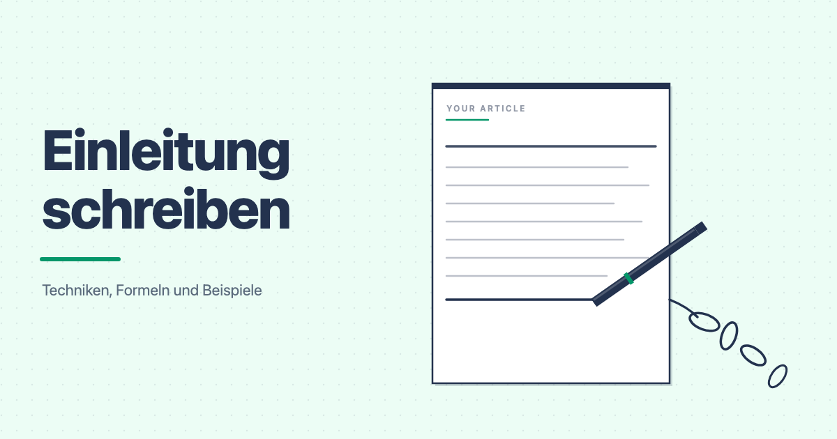 einleitung schreiben