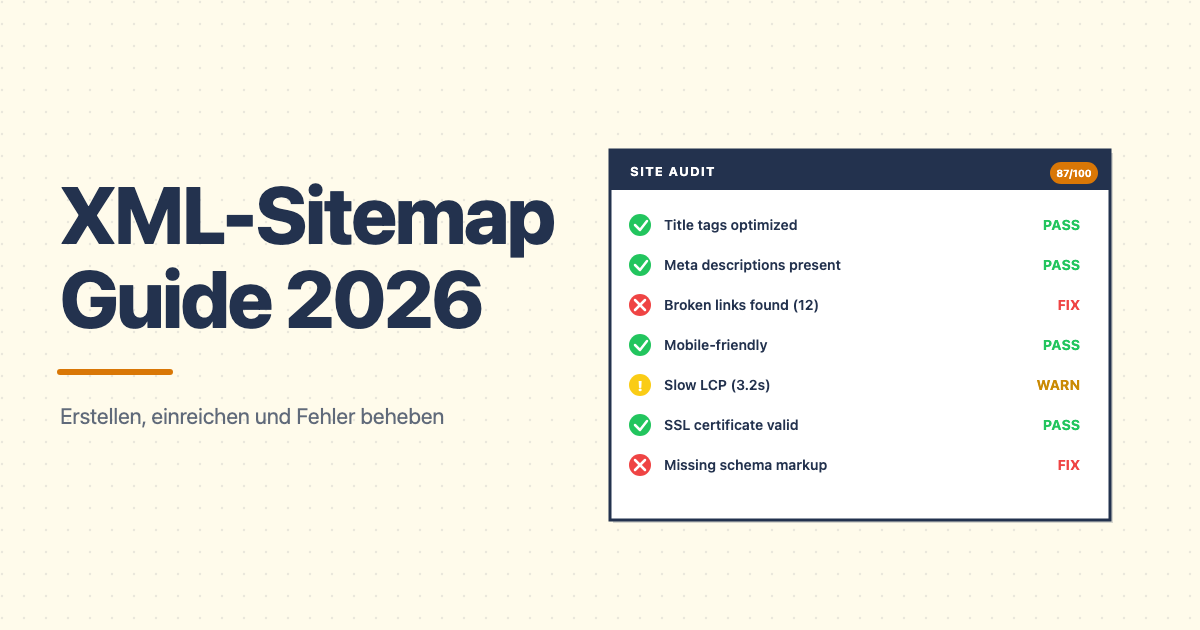 xml sitemap erstellen und optimieren