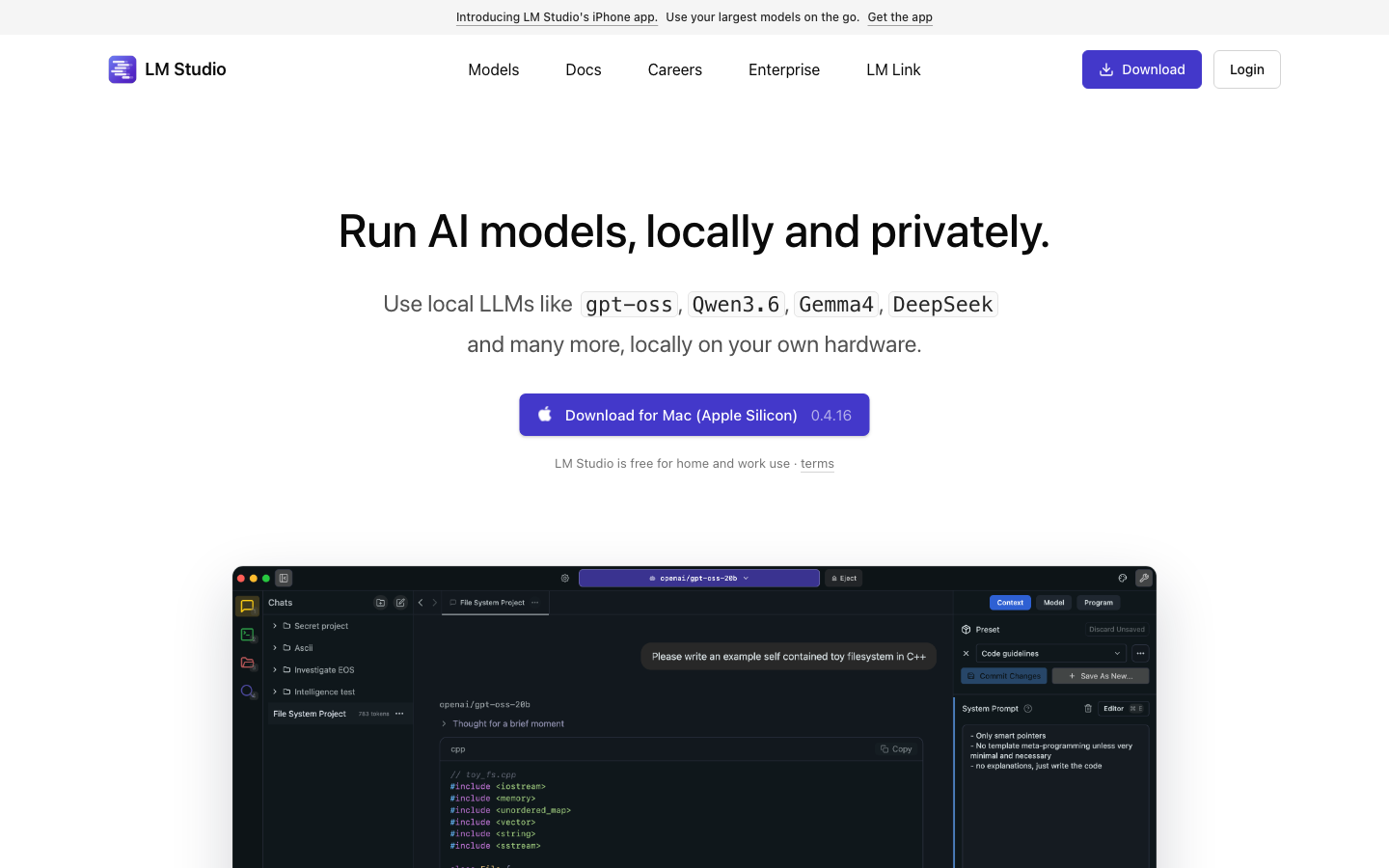 LM Studio: Open-Source-Tool zum lokalen Ausführen von KI-Sprachmodellen wie Llama, DeepSeek und Gemma auf dem eigenen Rechner