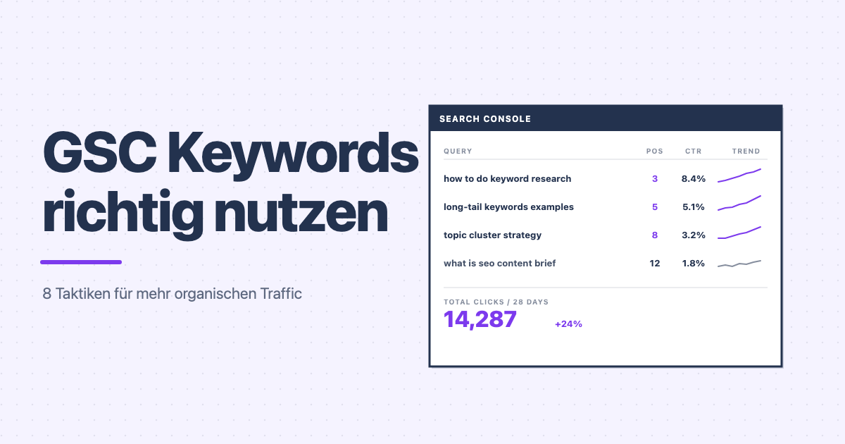 google search console keywords