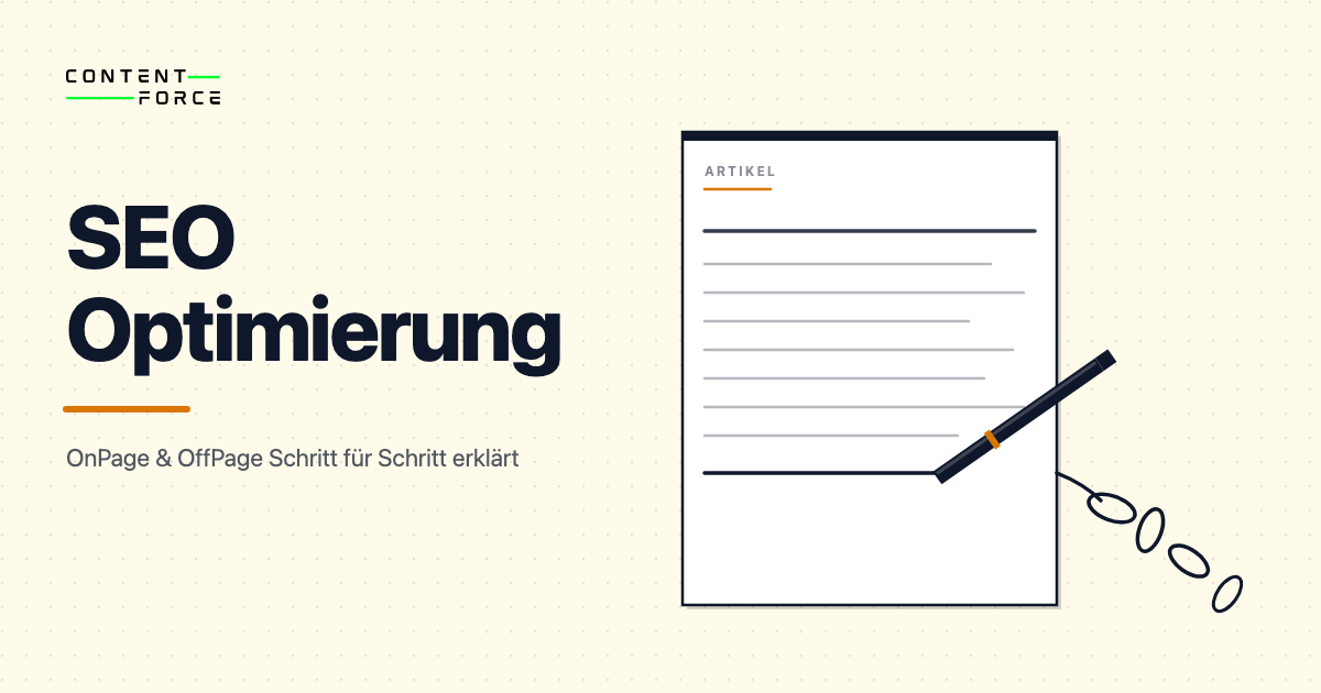 Contentforce featured image: SEO Optimierung Schritt-für-Schritt-Guide