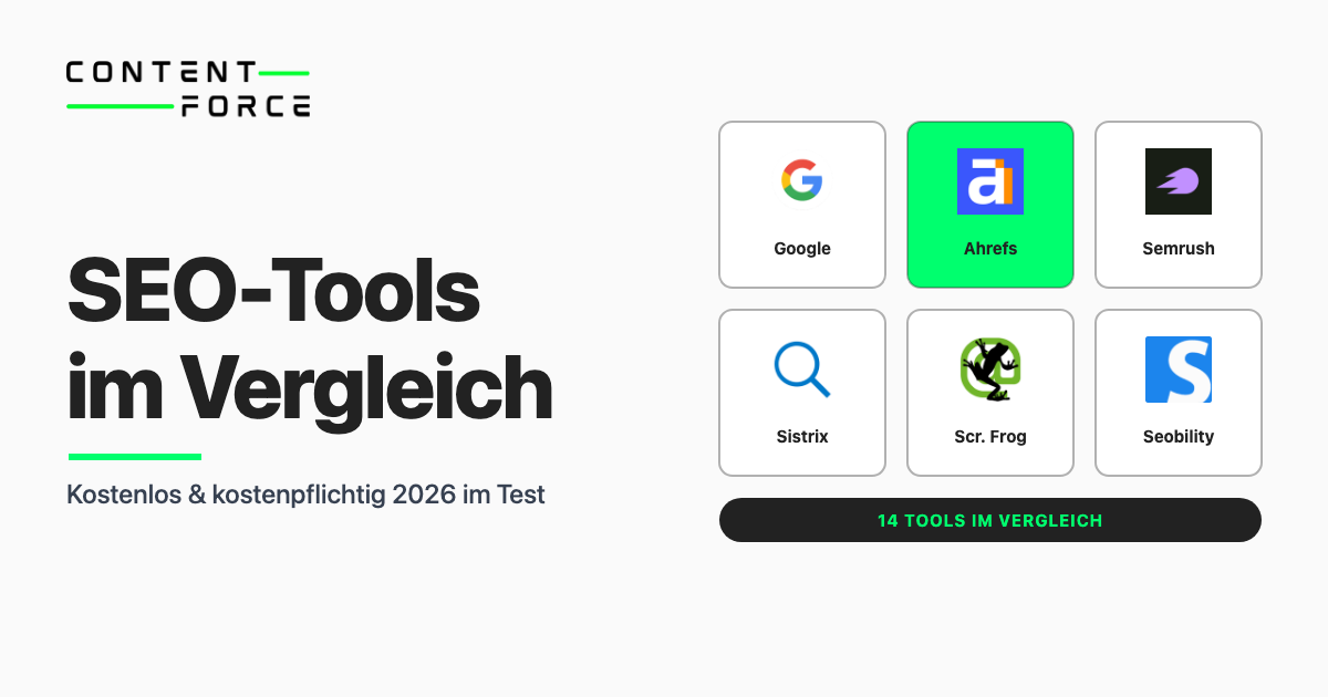 Contentforce featured image: SEO-Tools im Vergleich, kostenlos und kostenpflichtig