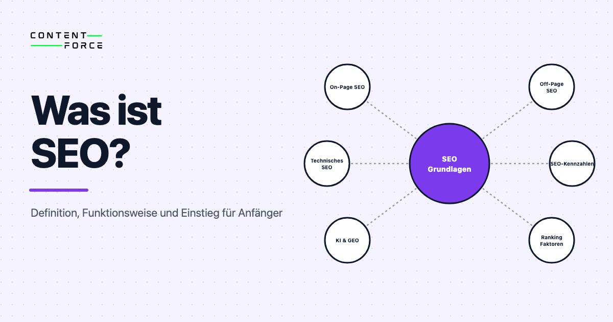 Contentforce featured image: Was ist SEO Definition Funktionsweise und Einstieg