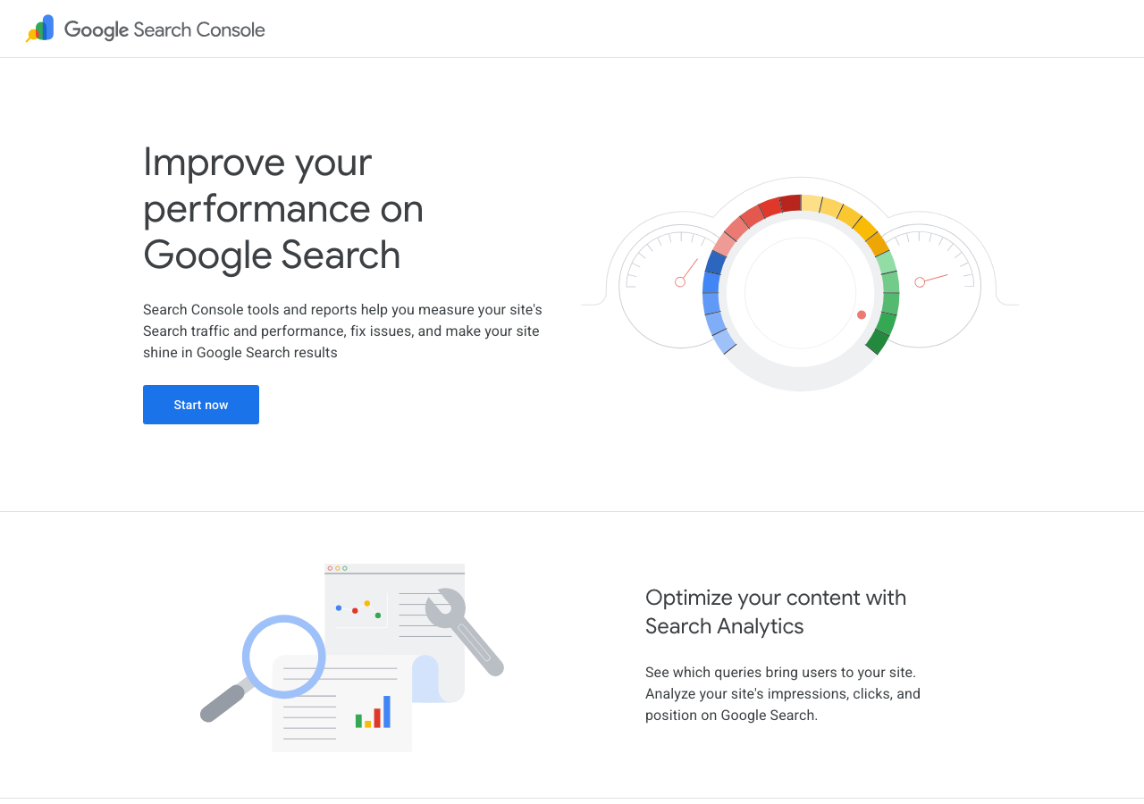 Google Search Console performance dashboard showing clicks, impressions, and average position