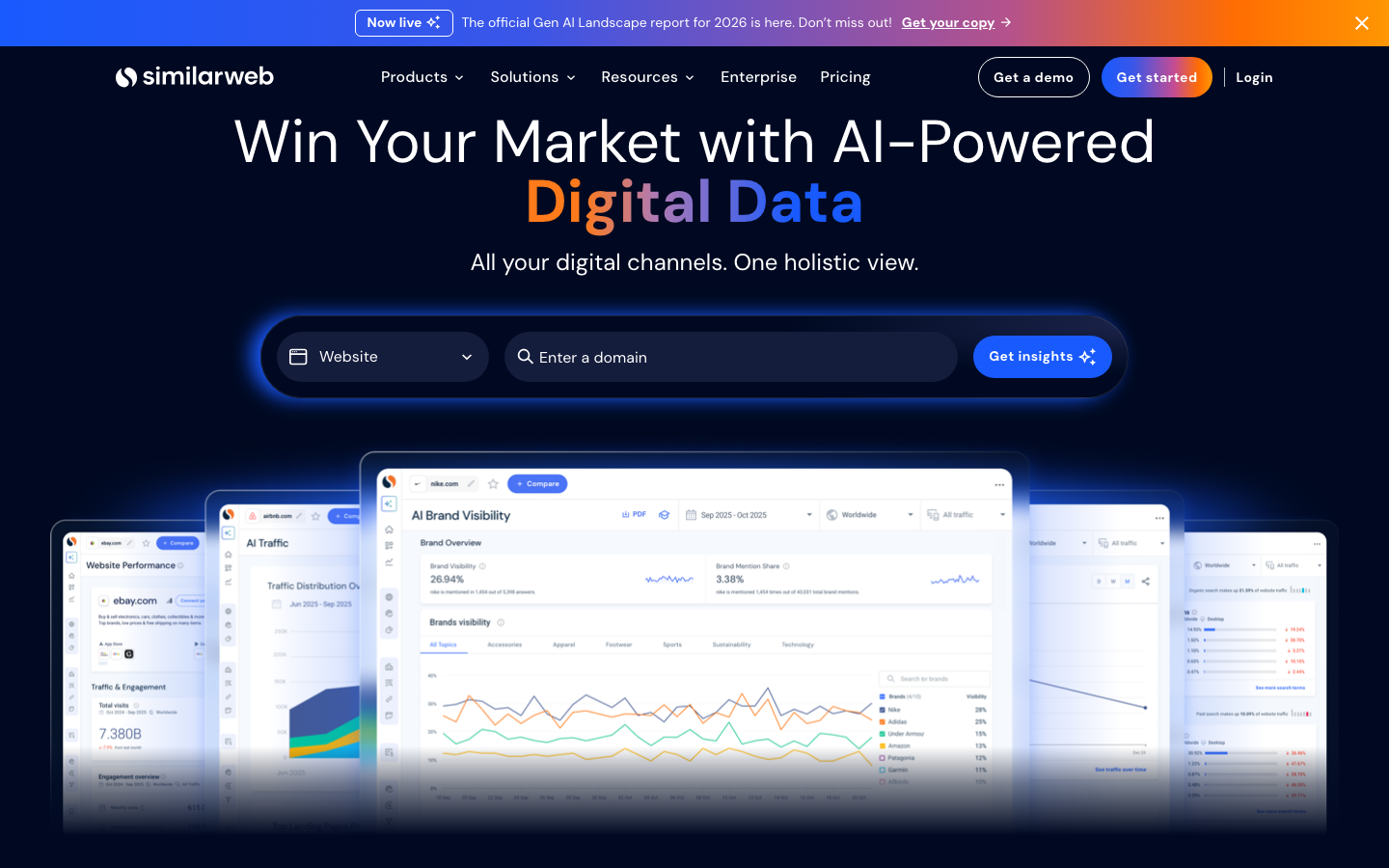 Similarweb homepage screenshot